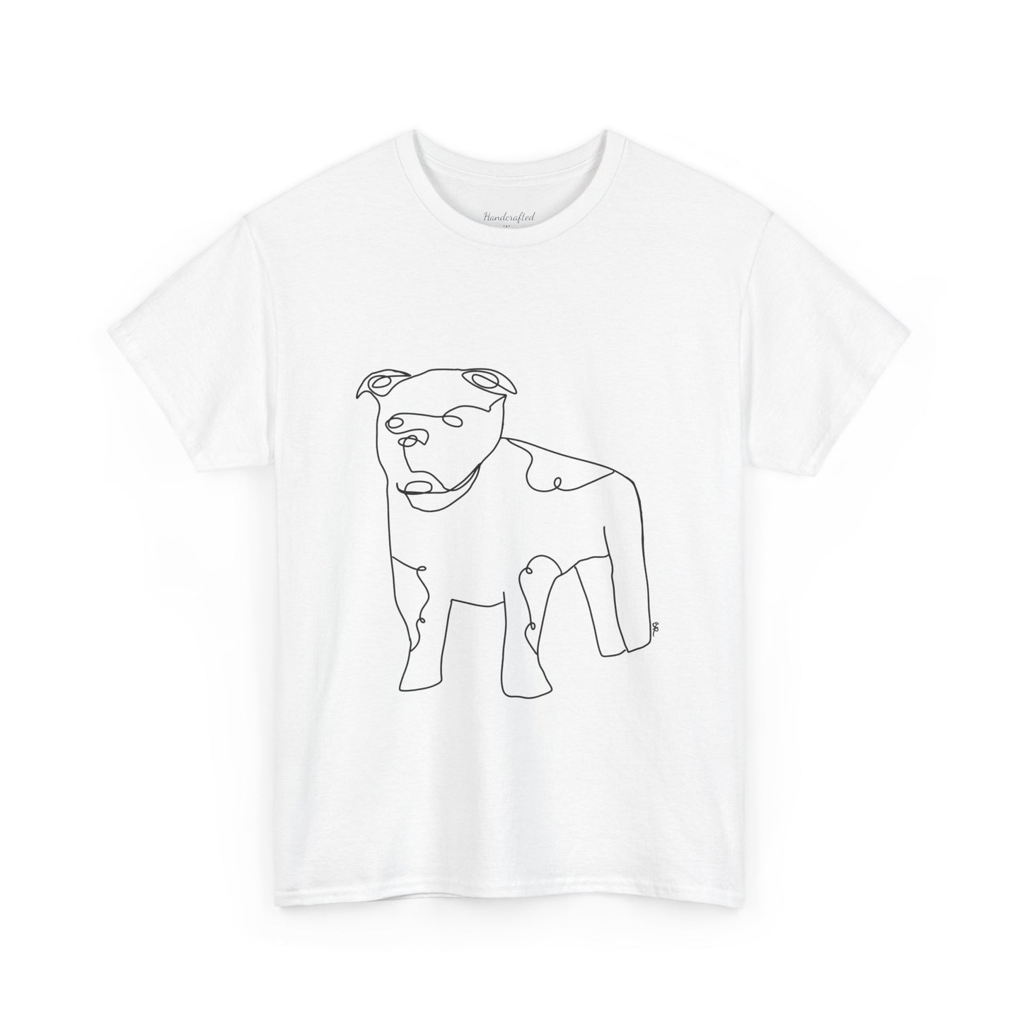 Standing Bulldog Minimalist Line Art Tee