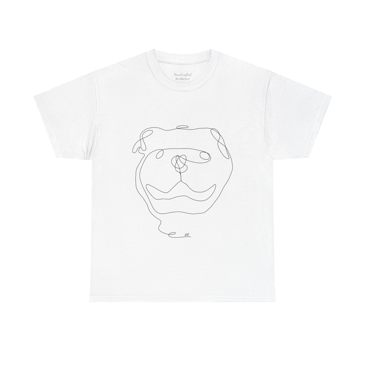 Bulldog Minimalist Line Art Tee
