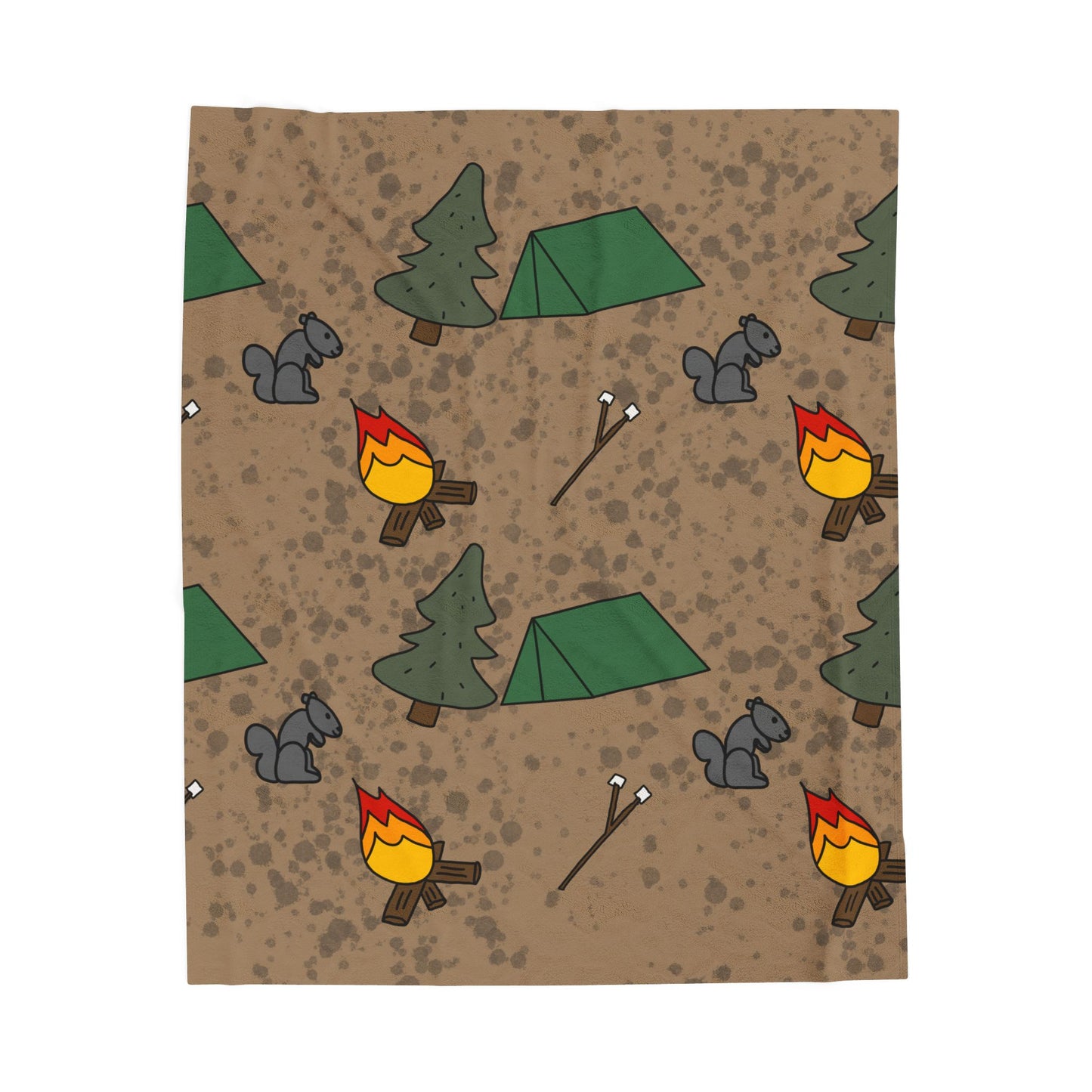 Camping Adventure Velveteen Plush Blanket