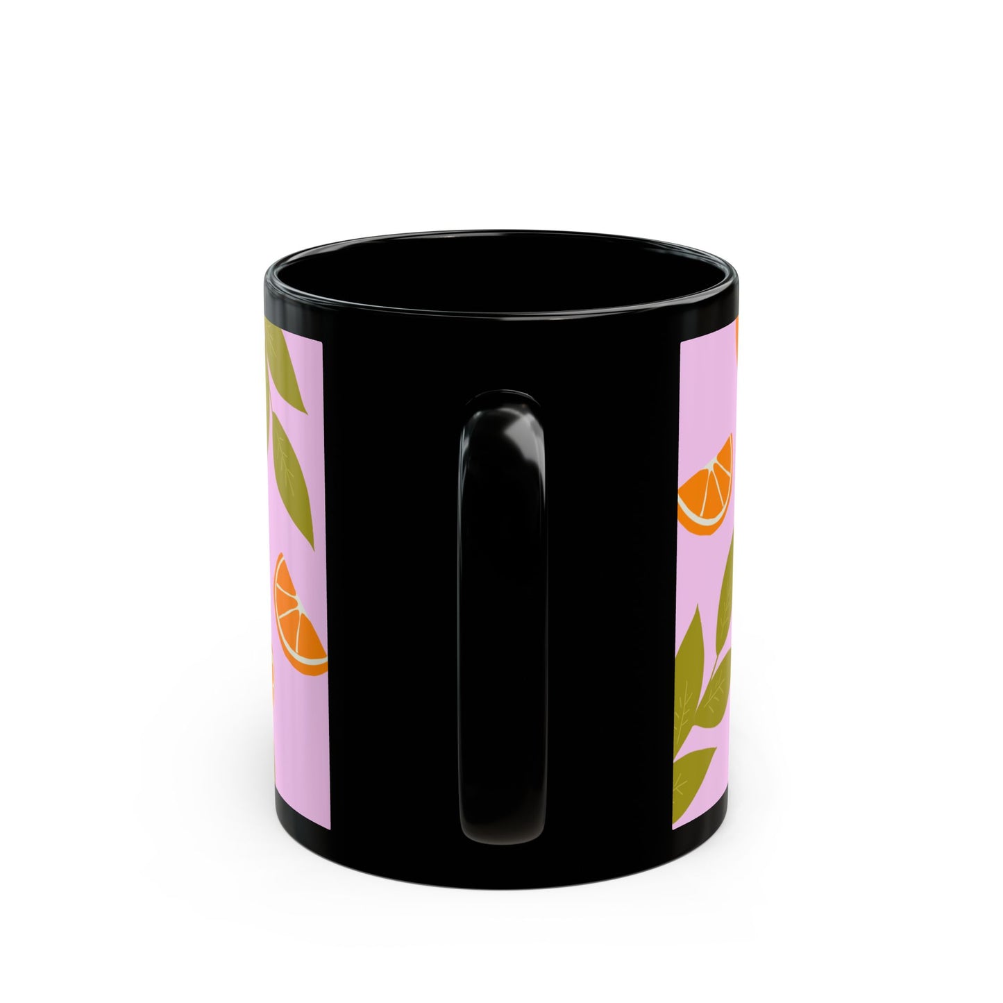 Citrus Delight Black Mug
