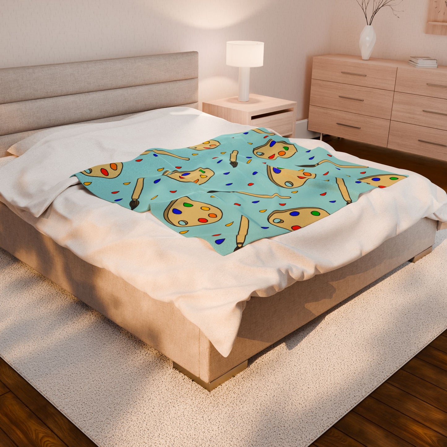 Art Drop Velveteen Plush Blanket