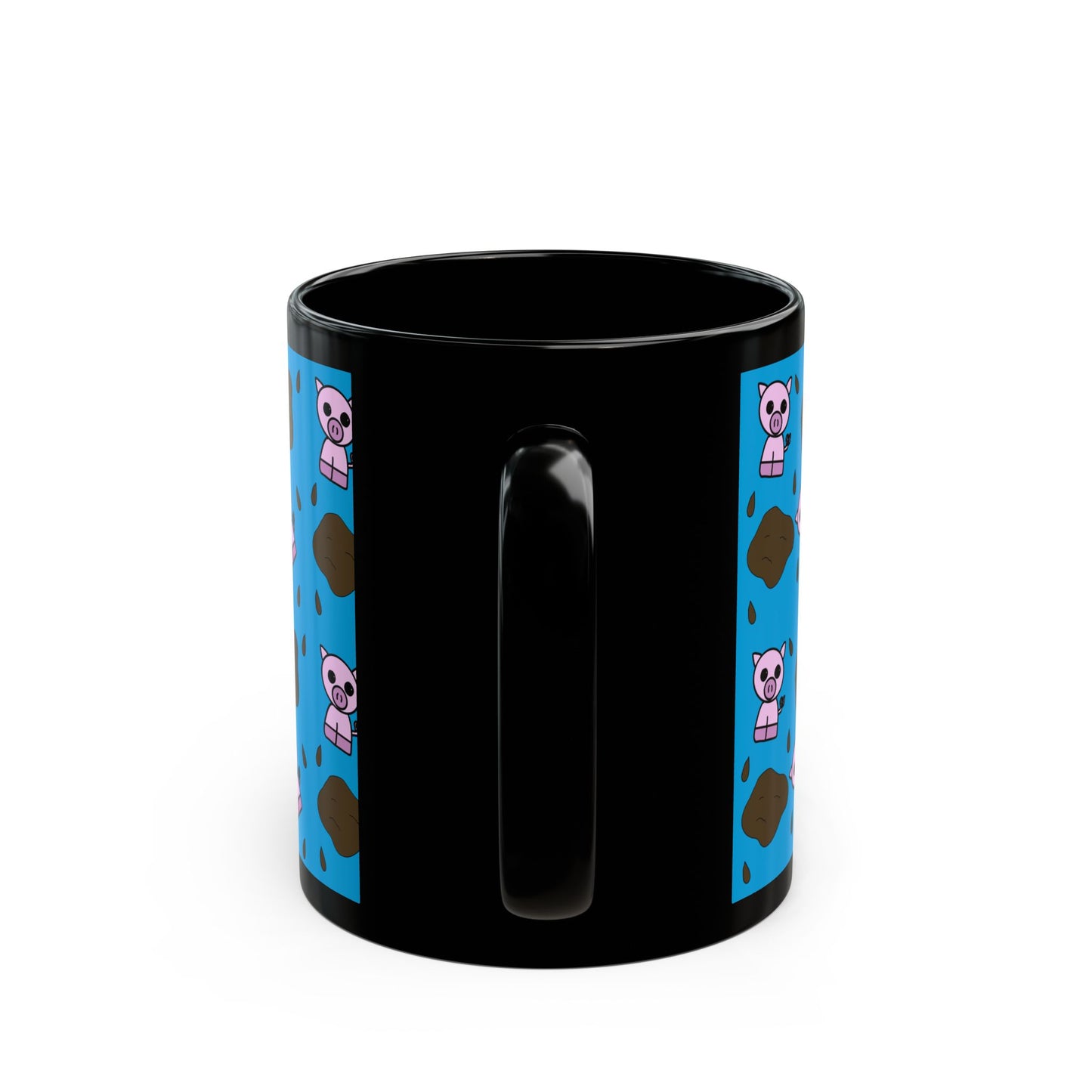 Muddy Pig Black Mug