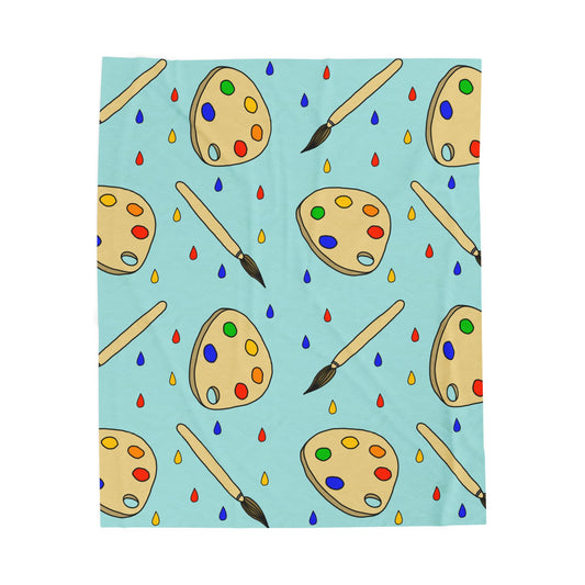 Art Drop Velveteen Plush Blanket