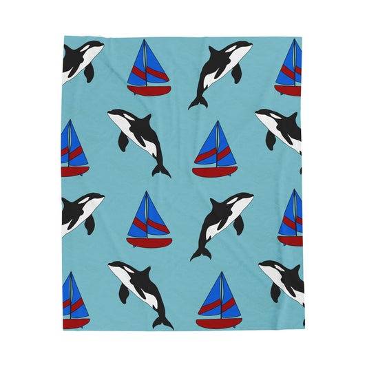 Ocean Adventure Velveteen Plush Blanket