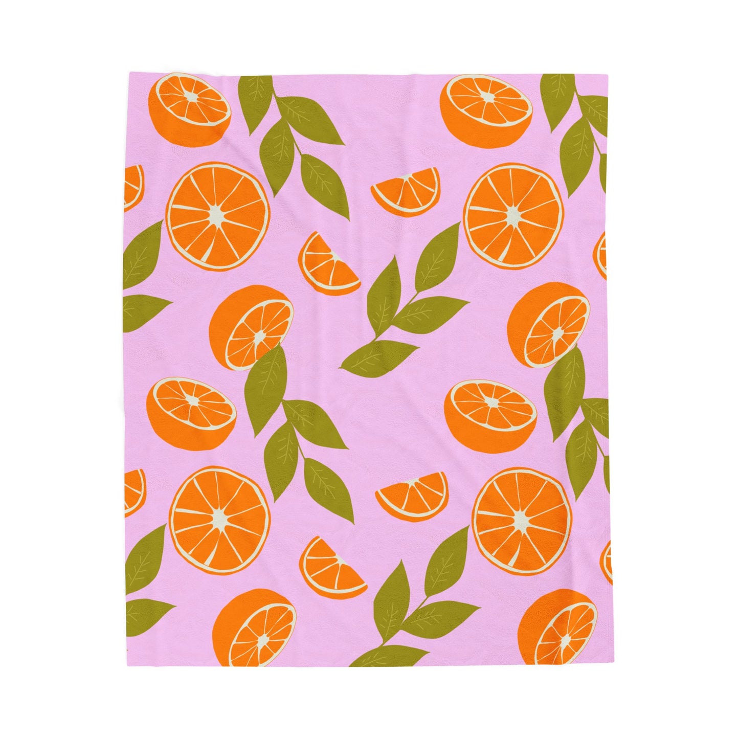 Citrus Delight Velveteen Plush Blanket
