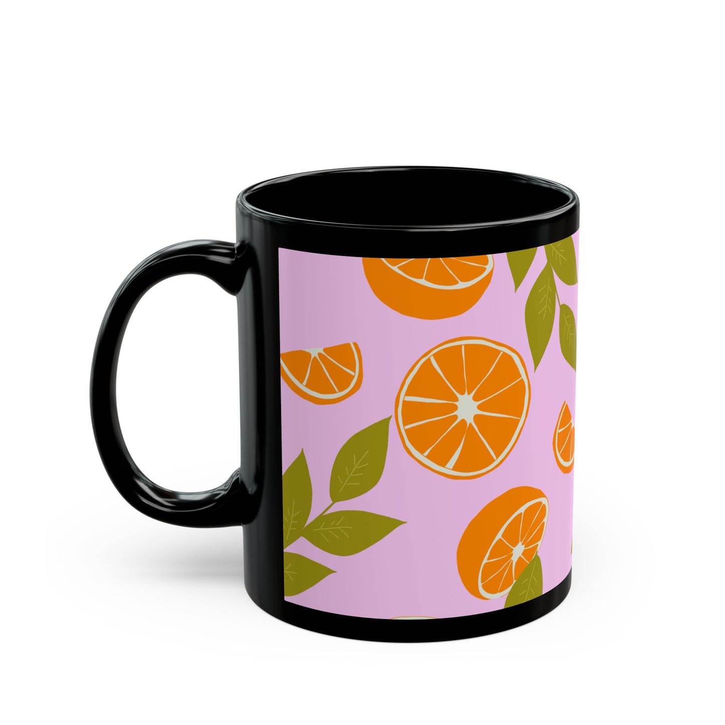 Citrus Delight Black Mug