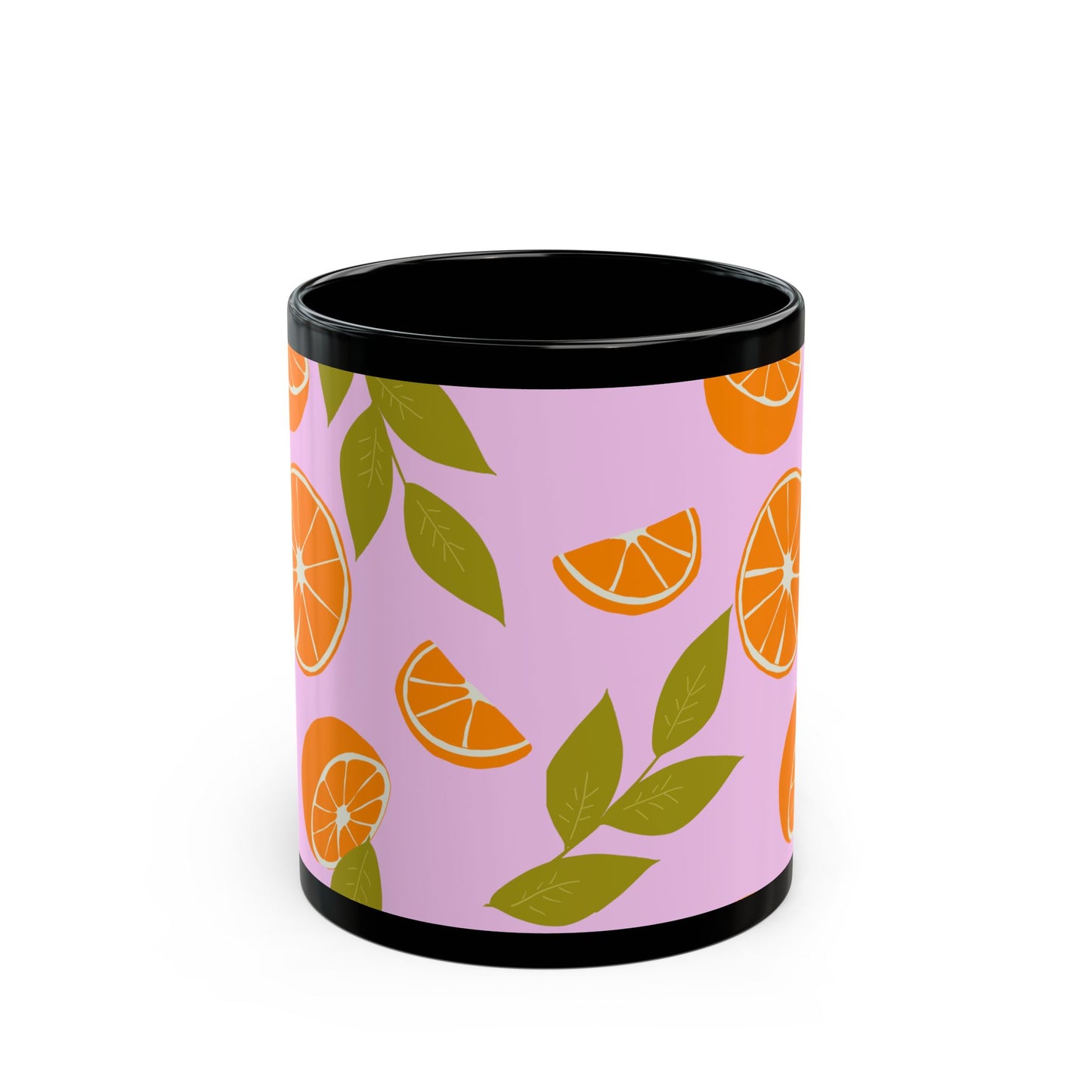 Citrus Delight Black Mug