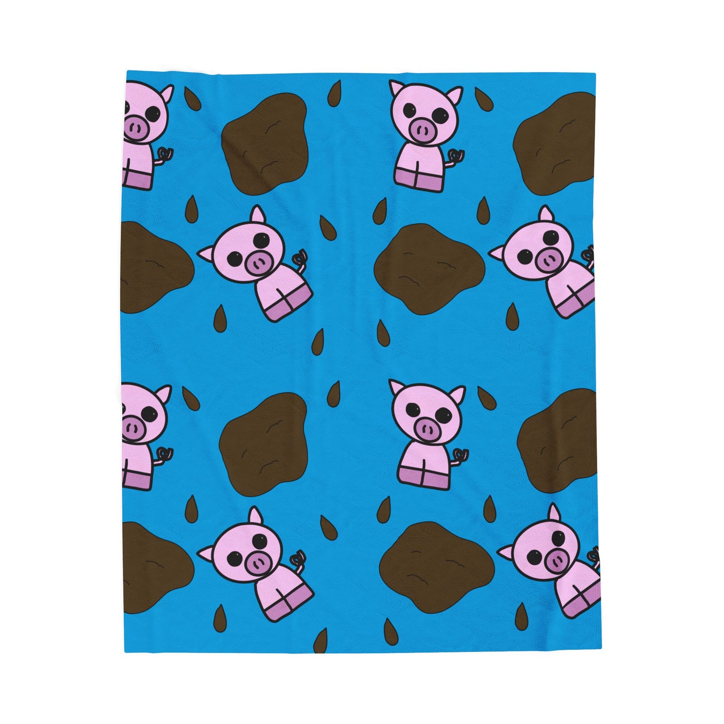 Muddy Pig Velveteen Plush Blanket