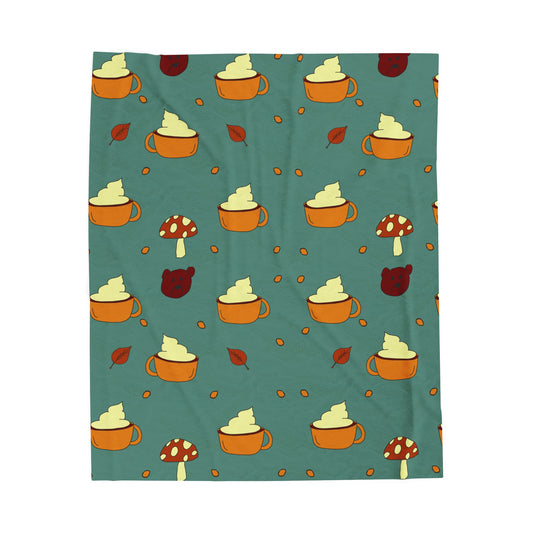 Autumn Vibes Velveteen Plush Blanket