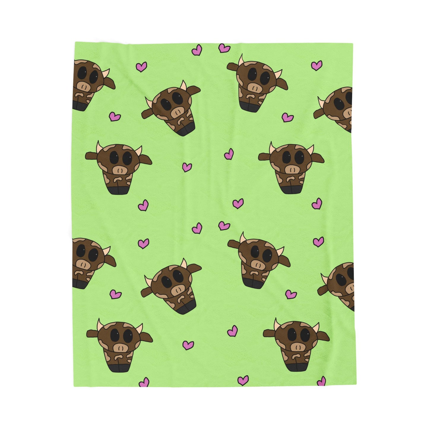 Cute Cow Velveteen Plush Blanket
