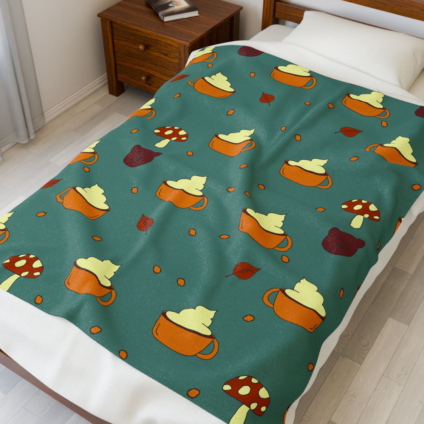 Autumn Vibes Velveteen Plush Blanket